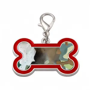 Beach Day Dog Bone Keychain