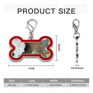 Beach Day Dog Bone Keychain