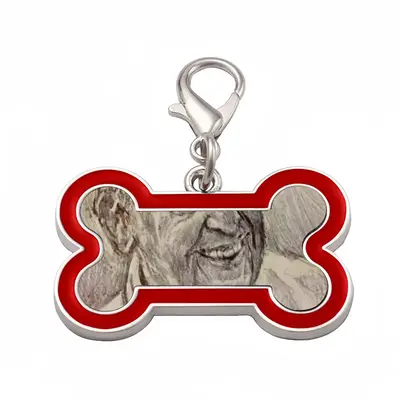 Pope Francis Portrait Dog Bone Keychain