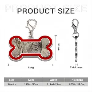 Pope Francis Portrait Dog Bone Keychain