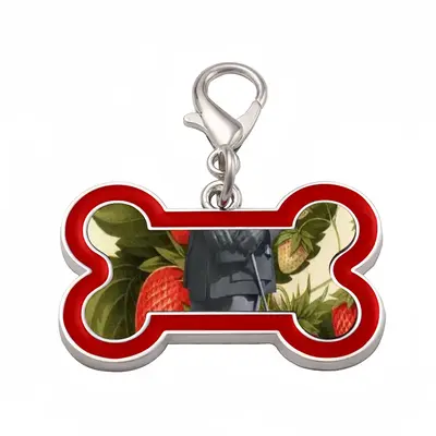 Major Strawberry Dog Bone Keychain