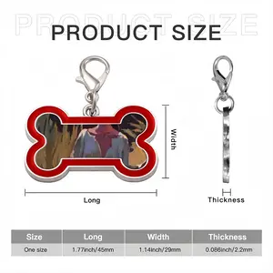 Out Of Time Dog Bone Keychain