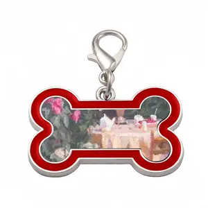 Summer In The Garden Dog Bone Keychain