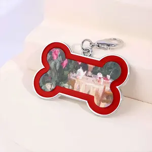 Summer In The Garden Dog Bone Keychain