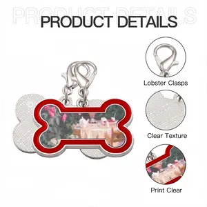 Summer In The Garden Dog Bone Keychain