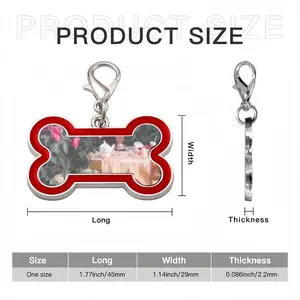 Summer In The Garden Dog Bone Keychain