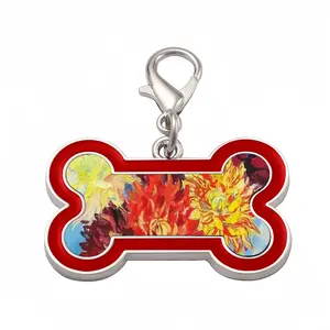 “Oriental Motif” Dog Bone Keychain