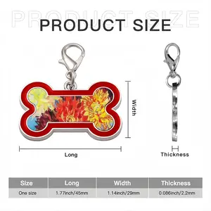 “Oriental Motif” Dog Bone Keychain