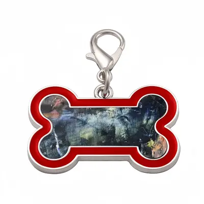 Sunrise Over The Blue Mountains Dog Bone Keychain