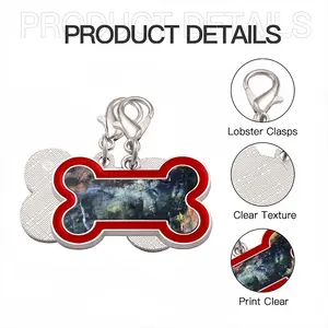 Sunrise Over The Blue Mountains Dog Bone Keychain