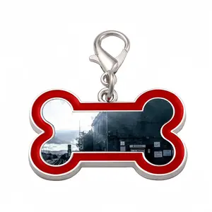 Far North Line Georgemas Station House Dog Bone Keychain