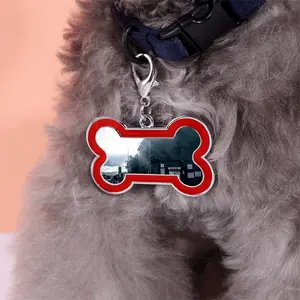 Far North Line Georgemas Station House Dog Bone Keychain