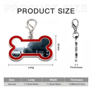 Far North Line Georgemas Station House Dog Bone Keychain