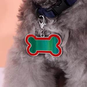 Emerald And Blue Ii Dog Bone Keychain