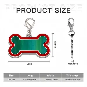 Emerald And Blue Ii Dog Bone Keychain