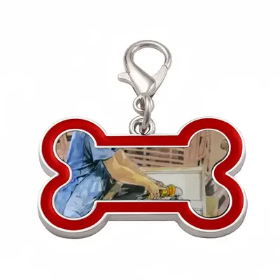 Daily Toils For Timber Dog Bone Keychain