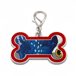 The Fish That Doesnt Know How To Swim Dog Bone Keychain