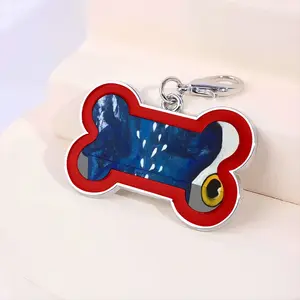 The Fish That Doesnt Know How To Swim Dog Bone Keychain