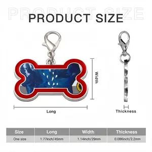 The Fish That Doesnt Know How To Swim Dog Bone Keychain