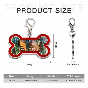 African Youngster Dog Bone Keychain