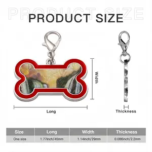 Among The Waterfalls Dog Bone Keychain