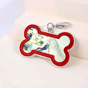 Nature Vs Culture Dog Bone Keychain