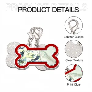 Nature Vs Culture Dog Bone Keychain