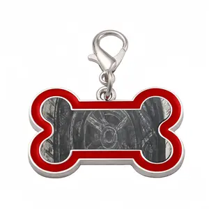 Death Helmet Dog Bone Keychain