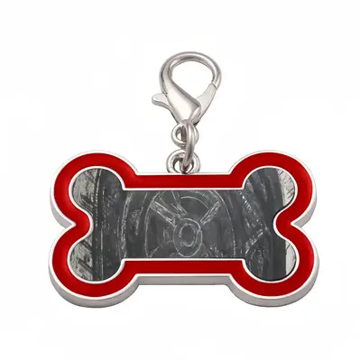 Death Helmet Dog Bone Keychain