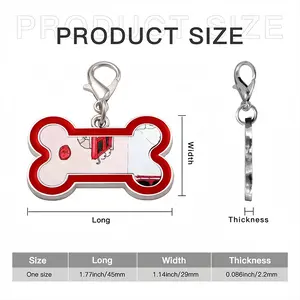 Dream House Dog Bone Keychain