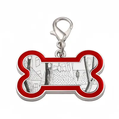 Trees Dog Bone Keychain