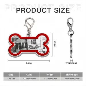 You Are Being Watched Dog Bone Keychain