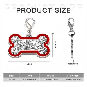 Battleground Dog Bone Keychain