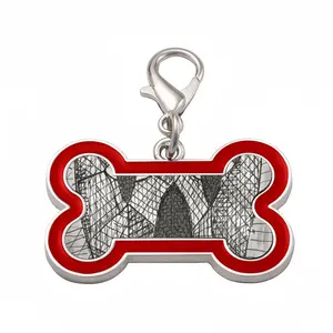 Party Time Dog Bone Keychain