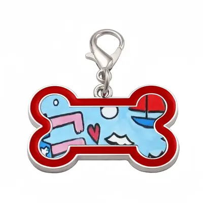 Seaside Dog Bone Keychain