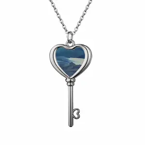 Water Elephant Heart Shaped Key Necklace