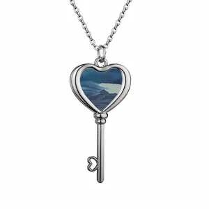 Water Elephant Heart Shaped Key Necklace