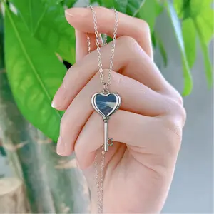 Water Elephant Heart Shaped Key Necklace