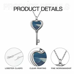 Water Elephant Heart Shaped Key Necklace