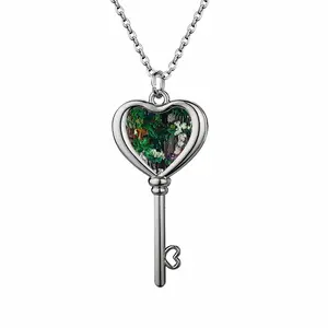 The Green House Heart Shaped Key Necklace