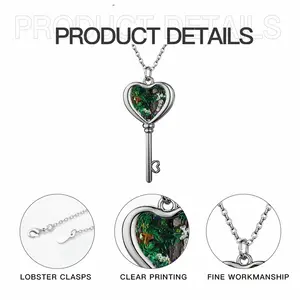 The Green House Heart Shaped Key Necklace