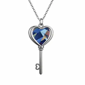 Miami Milkshake Mama Heart Shaped Key Necklace