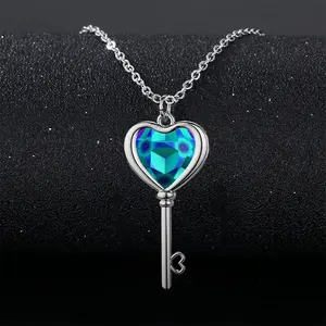 Confusion Heart Shaped Key Necklace