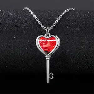 The Rip Heart Shaped Key Necklace