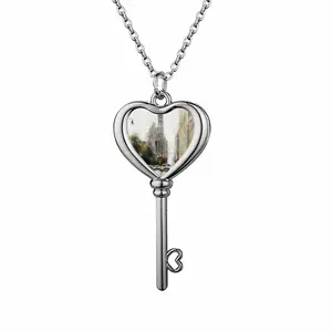 Another Rainy Day Over Manhattan Heart Shaped Key Necklace