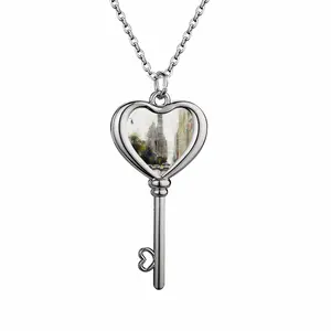 Another Rainy Day Over Manhattan Heart Shaped Key Necklace