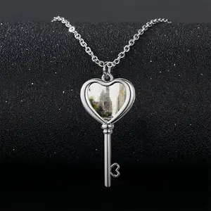 Another Rainy Day Over Manhattan Heart Shaped Key Necklace