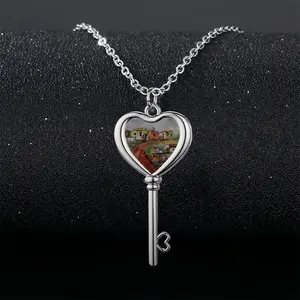 They Call It The Blocks Heart Shaped Key Necklace