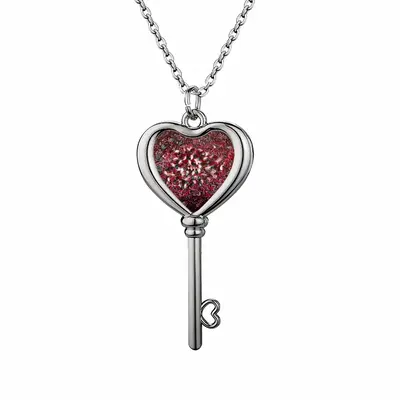 Organized Chaos Heart Shaped Key Necklace