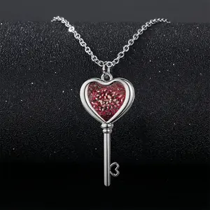 Organized Chaos Heart Shaped Key Necklace